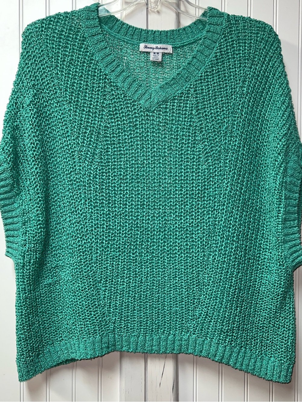Tommy Bahama Teal Oversized Boxy Sweater M